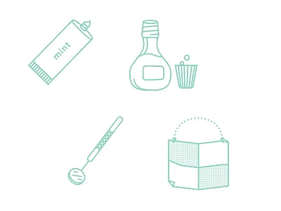 Dental Illustrations dental illustration mint teeth