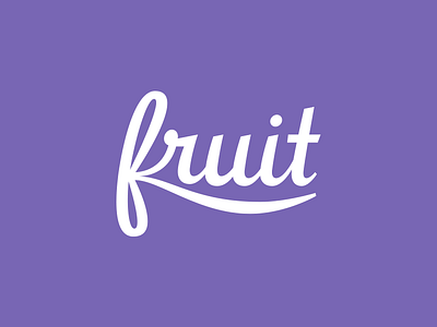 Fruit cursive custom fruit logo logotype type typography