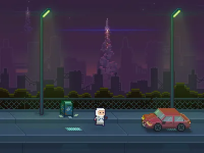 Abandon III 8bit animation game pixel wip