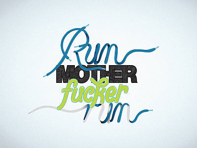 Run lettering t shirt type typography vector