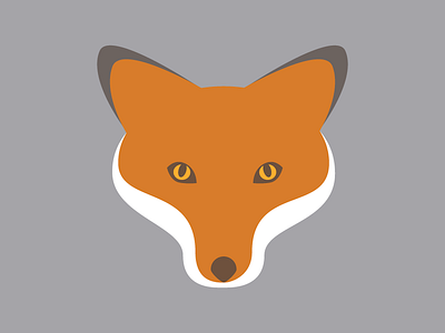 Fox animal flat fox geometric illustration simple