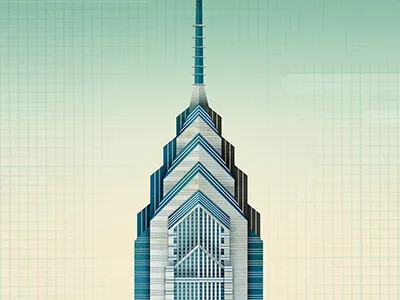 The PHL Project - One Liberty Place architecture city hall illustration philadelphia phl the phl project vector