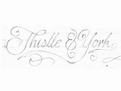 T&Y custom hand drawn identity logo mark script