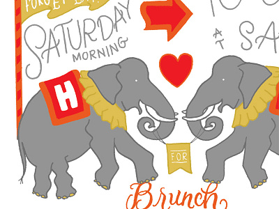 Circus Brunch accommodations card circus design invitation lettering stationery wedding