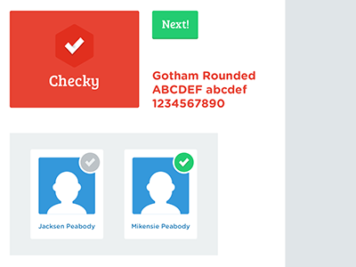 UI Elements bree serif children flat ish gotham rounded style guide