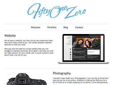 FiftyOneZero blue clean design fiftyonezero minimal portfolio web white