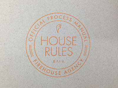 House Rules firehouse seal stamp