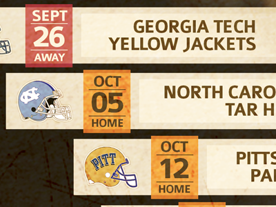 College Football Poster calendar football label texture