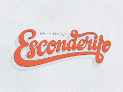Esconderijo design esconderijo lettering logo logotype orange typography
