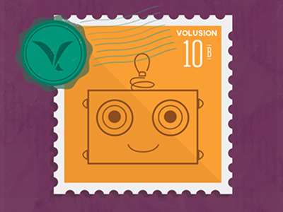 robostamp! happy robot stamp