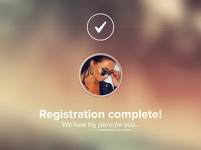 Registration Complete avatar color process register registration rounded avatar sign up step ui user interface