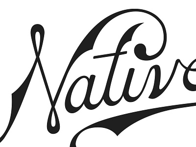 Native hand lettering identity packaging typography