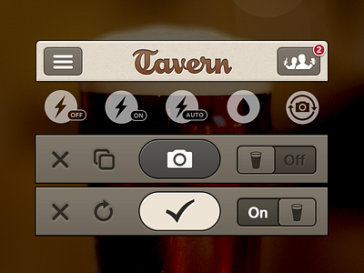 Tavern UI Elements beer craft beer ios mobile