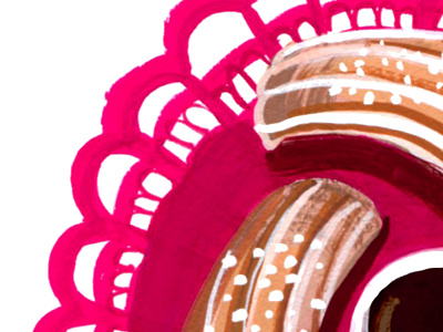 Churros with Chocolate churros food illustration gouache illustration