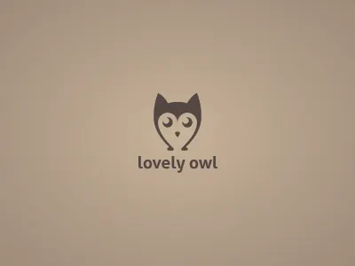 lovely owl animal bird branding heart logo lovely nature owl