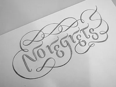 Sketch for tattoo calligraphy lettering tattoo