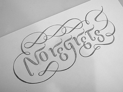 Sketch for tattoo calligraphy lettering tattoo