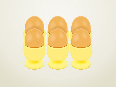 6 Eggs illustration egg cup eggs graphic illustration illustrator