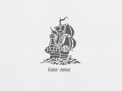 Sailin’ Away ... download freebie label lettering logo mark sailing ship type typeface typo typography vector graphic