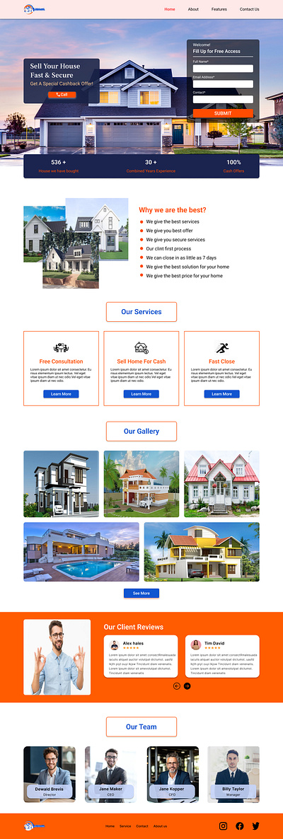 House Buy & Sell company landing Page branding design landing page product design typography ui uiux ux website