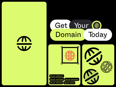 Domain Icon Design concept figma graphic design icon logo