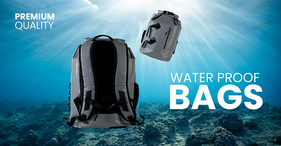 Waterproof Bag Ad Design graphic design