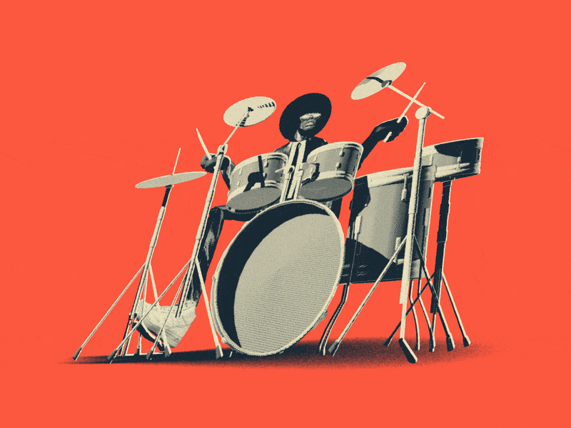 Drummer after animated animation drummer drums effects