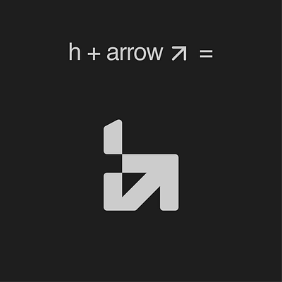 h + arrow logo branding logo