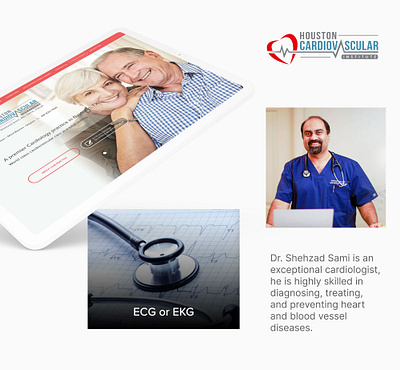 Houston Cardio Vascular Institute Website Design adobe xd photoshop ui ux web design website design