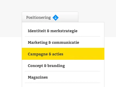 Dropdown arrow blue box dropdown yellow