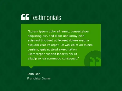 Testimonial quote testimonial