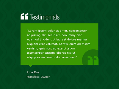 Testimonial quote testimonial