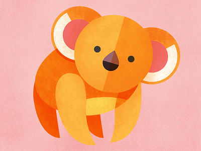 Koala animal geometric illustration koala