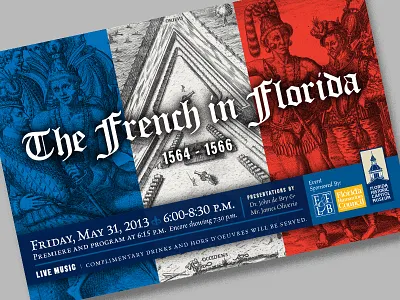 The French in Florida french museum postcard