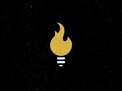 Dangerous Ideas bulb fire gold icon idea light