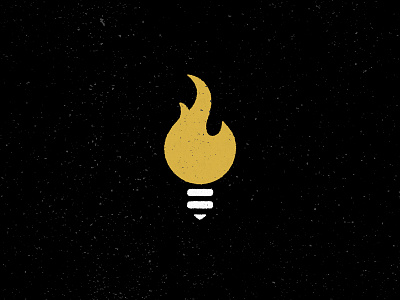 Dangerous Ideas bulb fire gold icon idea light