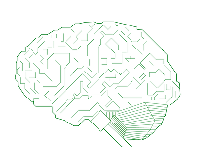 Brain illustration poster