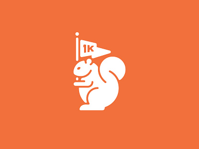 1k Followers 000 1 1k flag red squirrel white