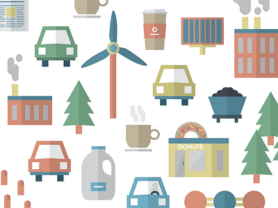 Infographics car carbon coffee design donuts energy green icon infographic milk pattern power shop smoke solar steam tree windmill