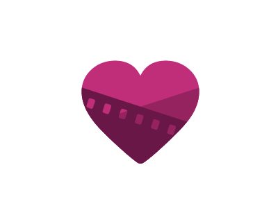 Emotions in motion boda brand cine cinematografía cinematography corazón film filmstrip heart logo pink reel wedding wedding cinematography