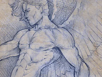 Angel quick-sketch angel blue sketch