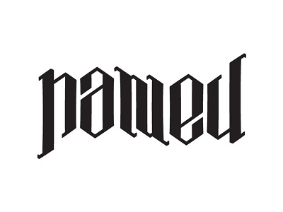 Named ambigram logo logotype sketch wip