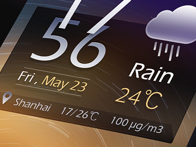 Weather widget app rain ui weather widget