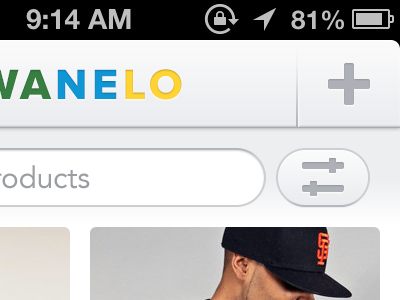 Wanelo elo elo! button filter ios iphone post search ui