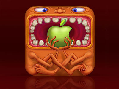 the son devours his father app icon illustration photoshop