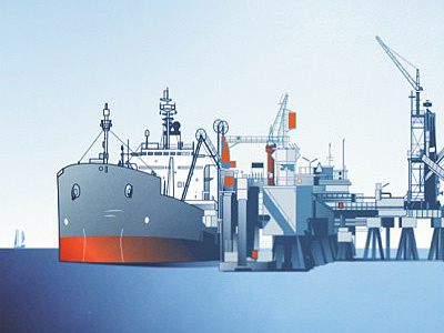 Port Services blue clearing container harbour neptun sea ship transportation water