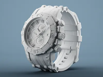 3D Model - Festina Chrono Bike 2012 23dsgn 3d 3d model black c4d clay festina render rubber steel v ray waskogm watch