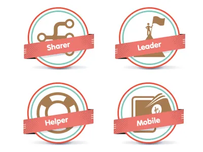 Badges badge color flat icon symbol ui