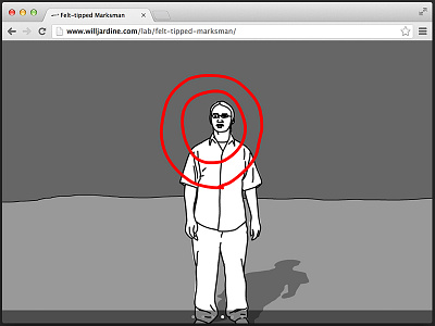 Web Marksman animation cartoon drawing illustration portrait website