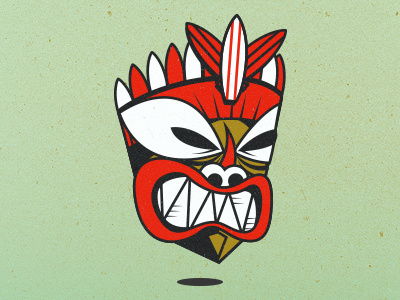 Tiki WIP hawaiian icon illustrator logo surf tiki vector